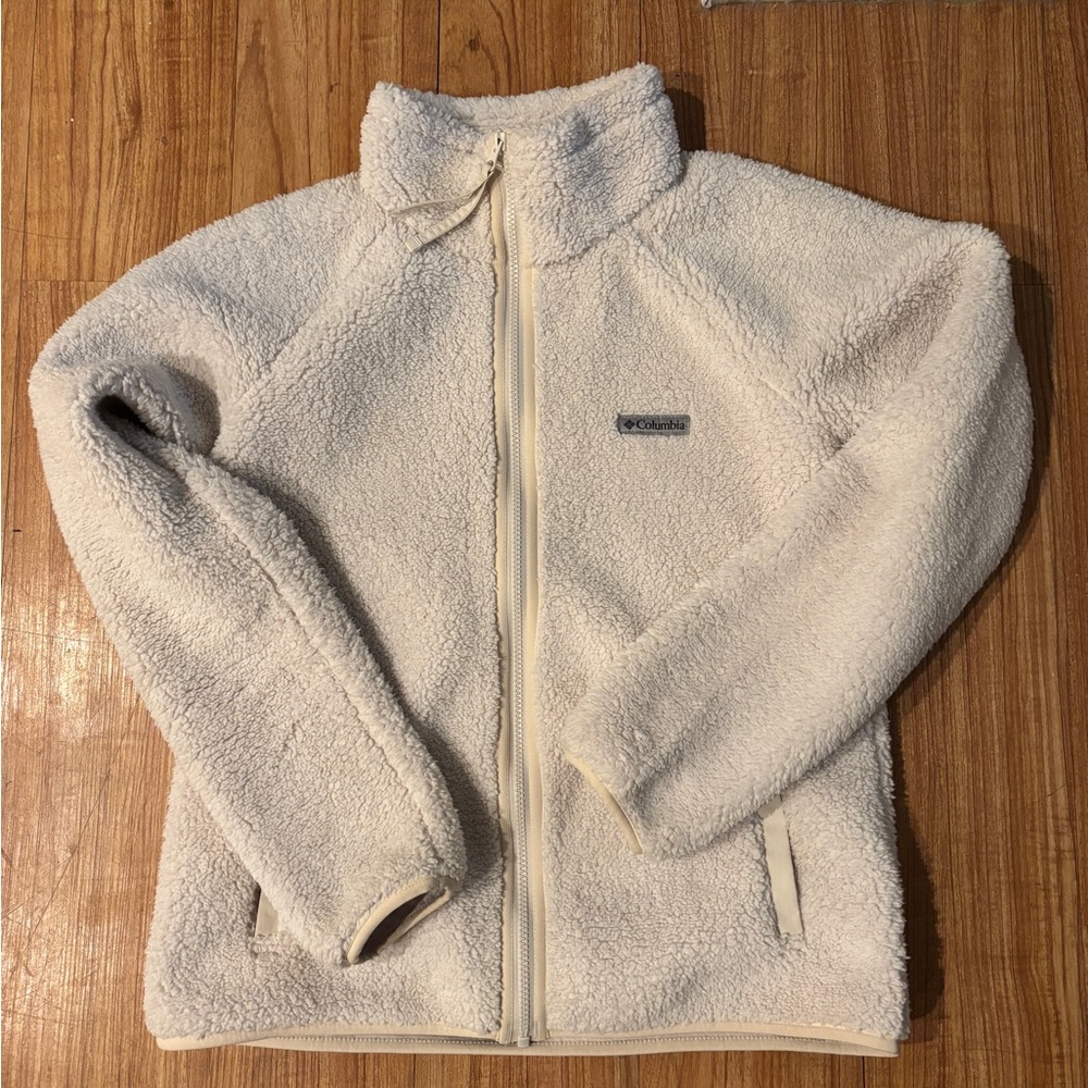 Columbia Cream Sherpa Jacket Size Small